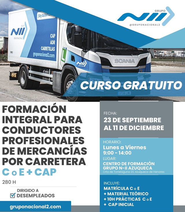 FORMACION INTEGRAL PARA CONDUCTORES PROFESIONALES DE MERCANCIAS POR CARRETERA (C o E + CAP)